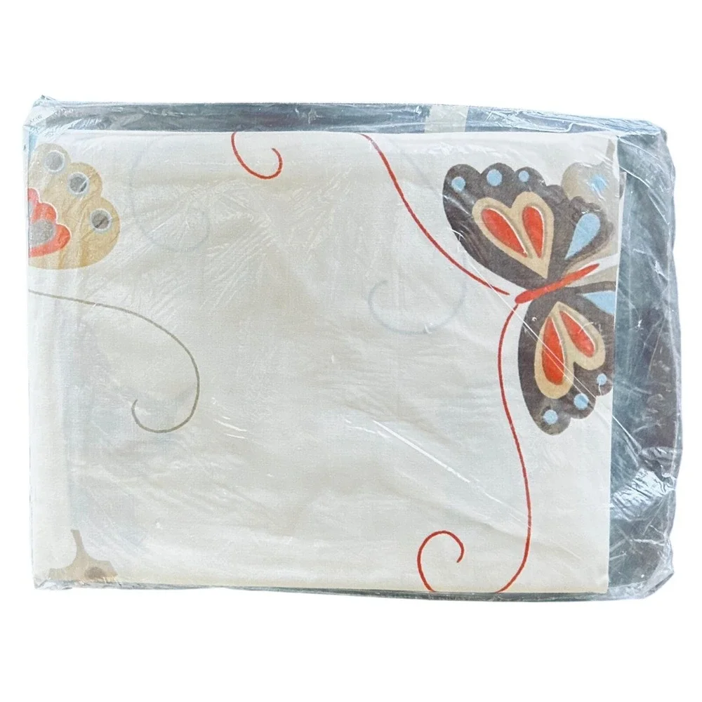 Vintage‎ Martex Butterfly Twin Fitted Sheet No Iron Percale WestPoint Pepperell